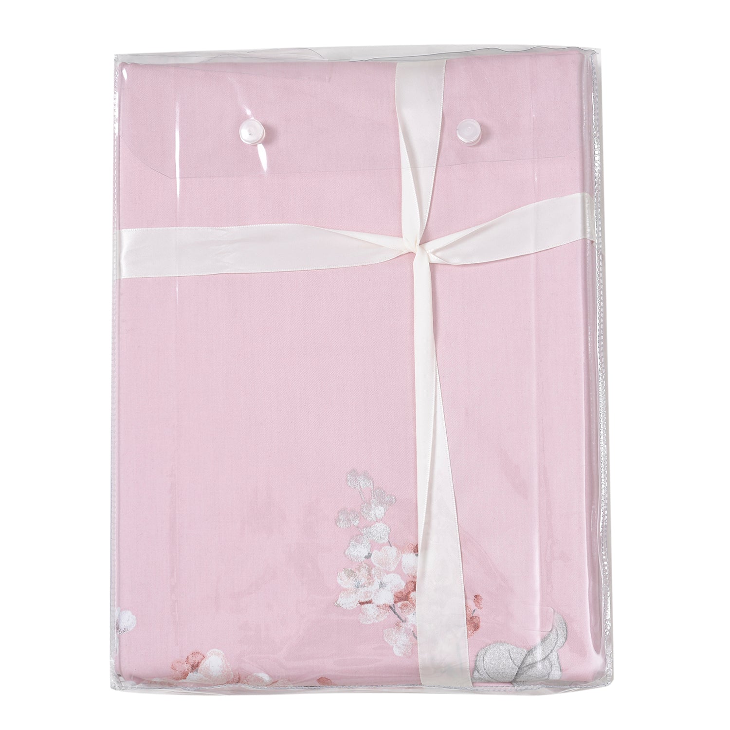2er-Set, 3D Digitaldruck Bettbezug und Kissenbezug, Größe 135x200 cm und 80x80 cm, Blush Rosa