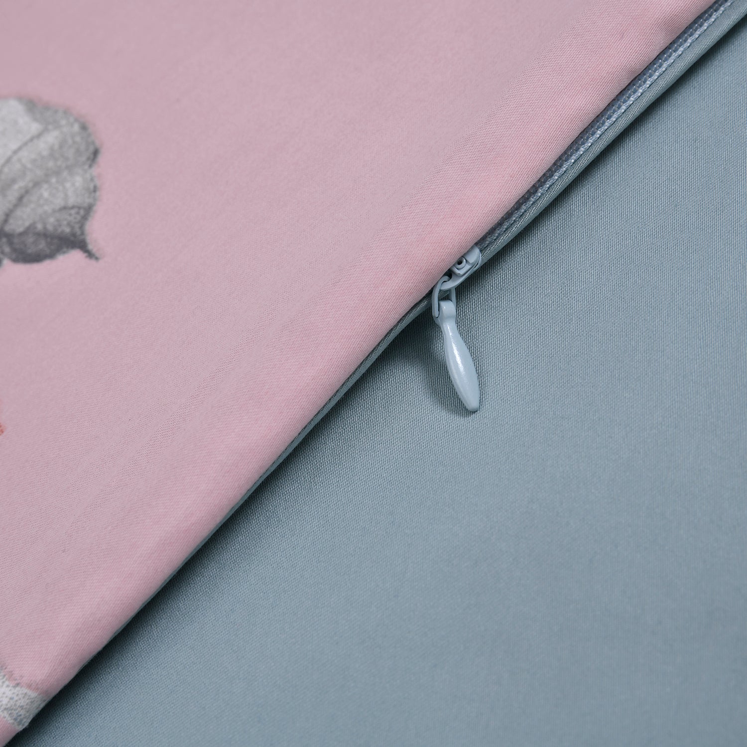 2er-Set, 3D Digitaldruck Bettbezug und Kissenbezug, Größe 135x200 cm und 80x80 cm, Blush Rosa