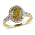 ILIANA AAA Sphen und Diamant-Ring, SI G-H, 750 Gelbgold (Größe 17.00) ca. 3.65 ct