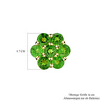 Natürliche Chromdiopsid-Ohrringe, 925 Silber vergoldet ca. 1,00 ct