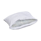 Serenity Night - 2er Set Hypoallergen Satin-Kissenbezug mit Kunstdauen und silber Paspelierung