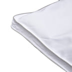 Serenity Night - 2er Set Hypoallergen Satin-Kissenbezug mit Kunstdauen und silber Paspelierung