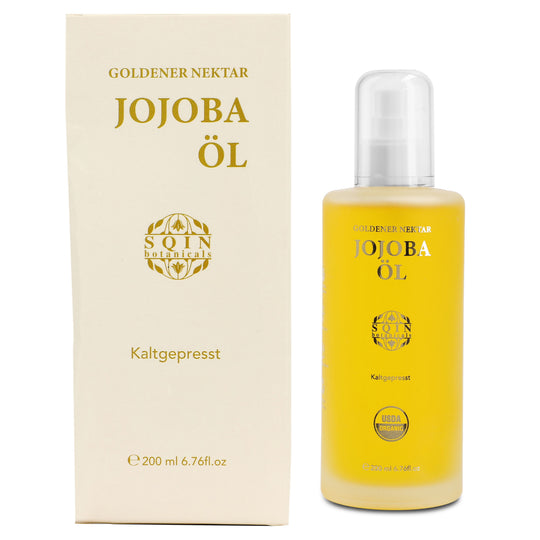 SQIN Botanicals 4er-Set Kaltgepresstes, natürliches Jojobaöl, 200ml