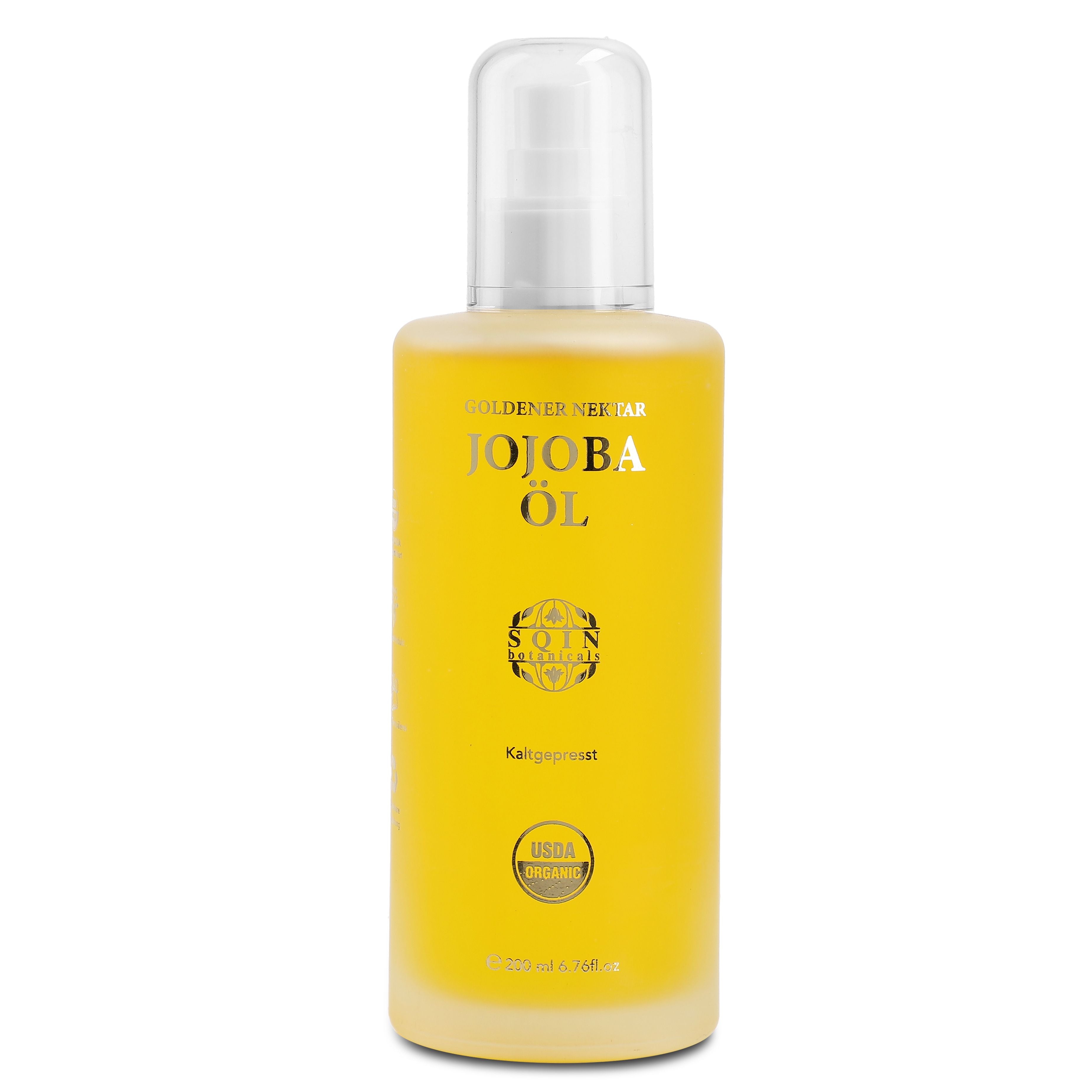 SQIN Botanicals 4er-Set Kaltgepresstes, natürliches Jojobaöl, 200ml