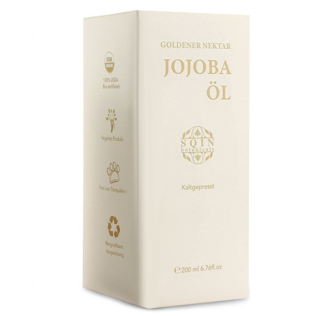 SQIN Botanicals 4er-Set Kaltgepresstes, natürliches Jojobaöl, 200ml