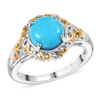 D'Joy AA Sleeping Beauty Türkis zweifarbiger Ring und Anhänger mit 50cm Kette