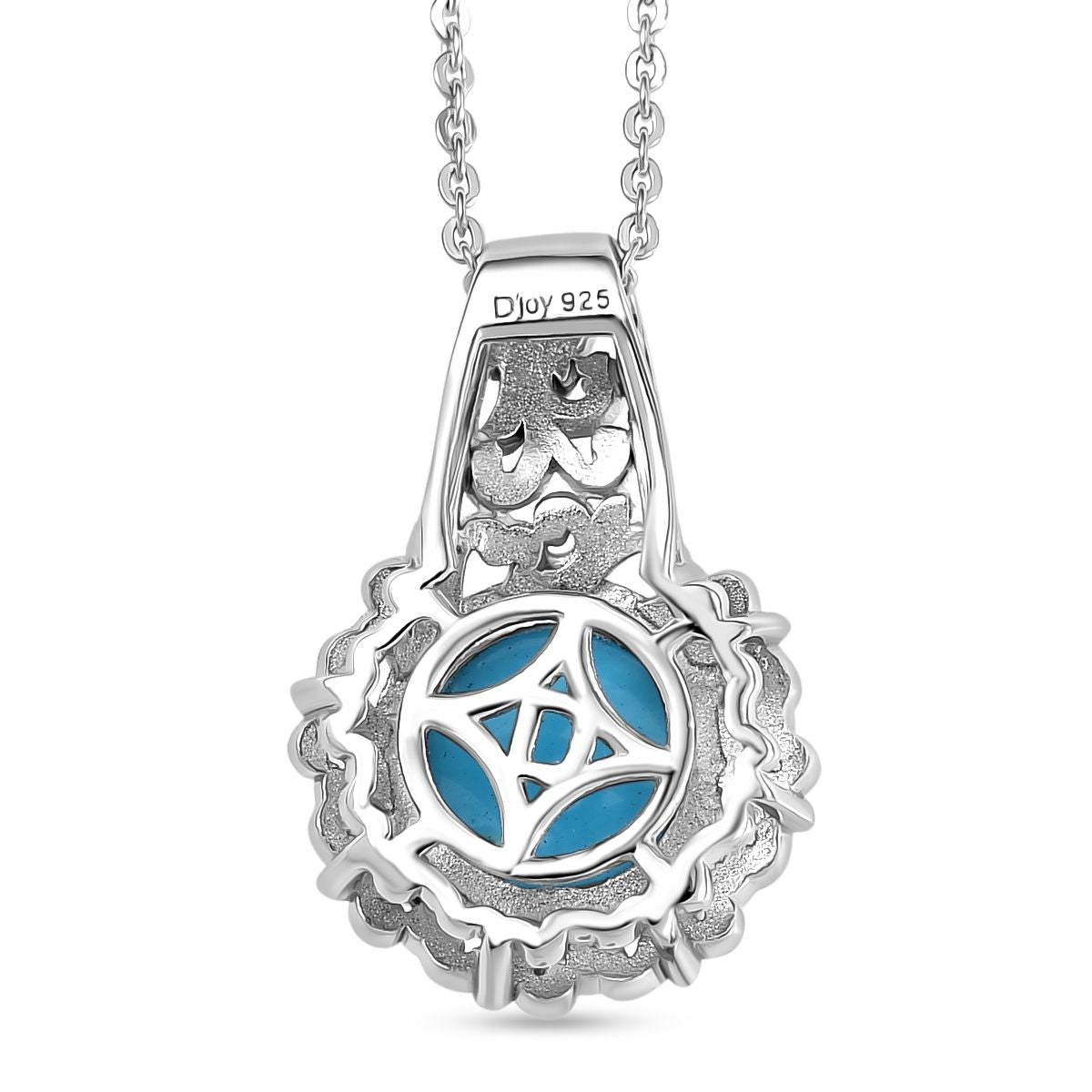 D'Joy AA Sleeping Beauty Türkis zweifarbiger Ring und Anhänger mit 50cm Kette