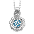 D'Joy AA Sleeping Beauty Türkis zweifarbiger Ring und Anhänger mit 50cm Kette