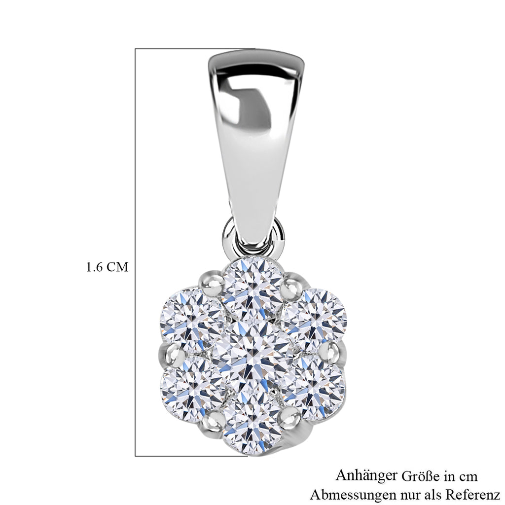 LUXURIANT DIAMOND Schmuckset: SI Labor Diamant Ohrringe & Anhänger - 0,51 ct.