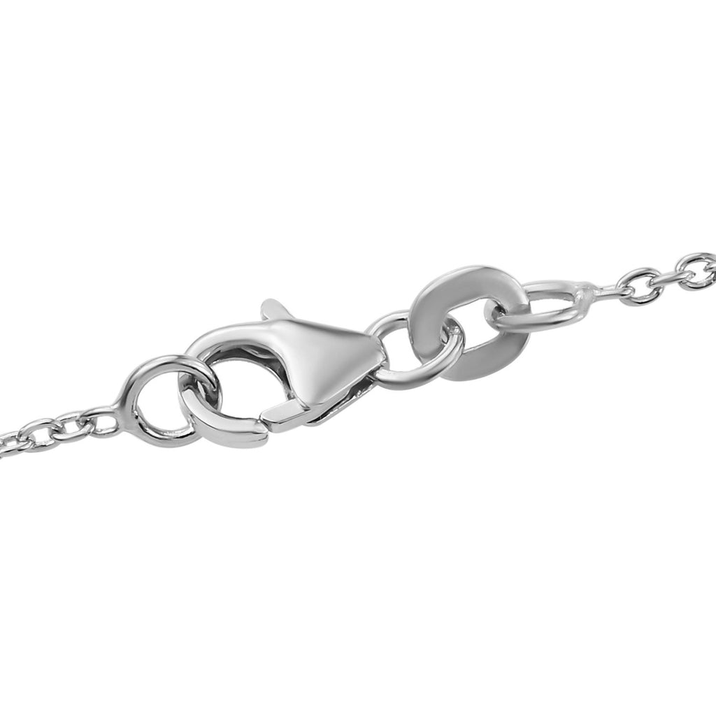 Prasiolith Anhänger mit Kette, 925 Silber platiniert ca. 15,00 ct