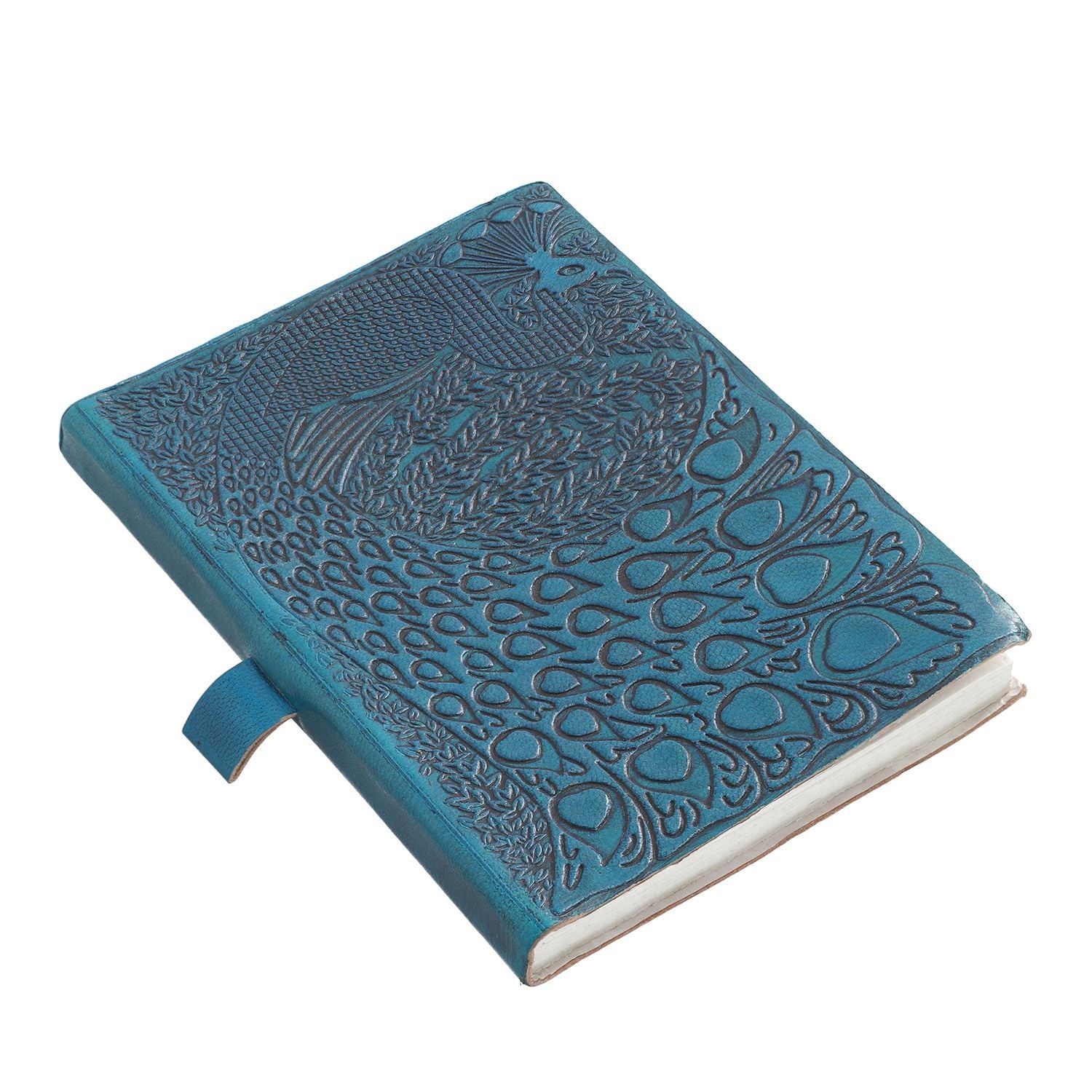 3er Set - Notizbuch mit Einband aus 100% echtem Leder, Kugelschreiber und Schlüsselanhänger gefüllt mit echtem Aquamarin