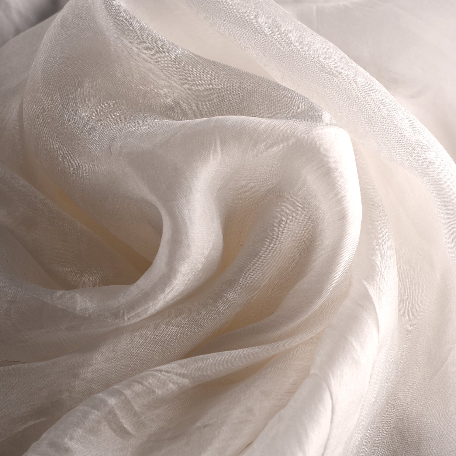 The 5th Season - 100% Satin-Seidenschal mit versilbertem Schalring, 50x170cm, Silber
