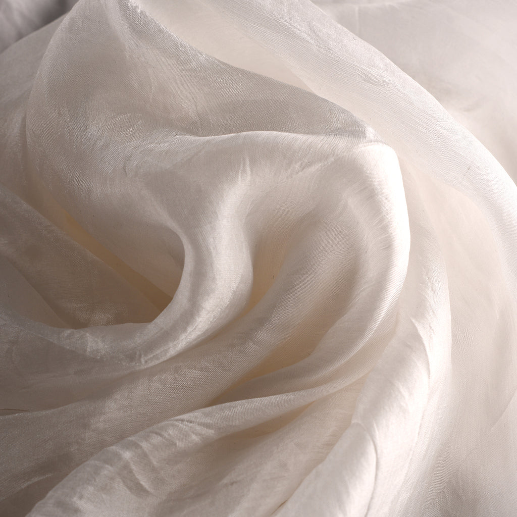 The 5th Season - 100% Satin-Seidenschal mit versilbertem Schalring, 50x170cm, Silber