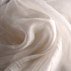 The 5th Season - 100% Satin-Seidenschal mit versilbertem Schalring, 50x170cm, Silber