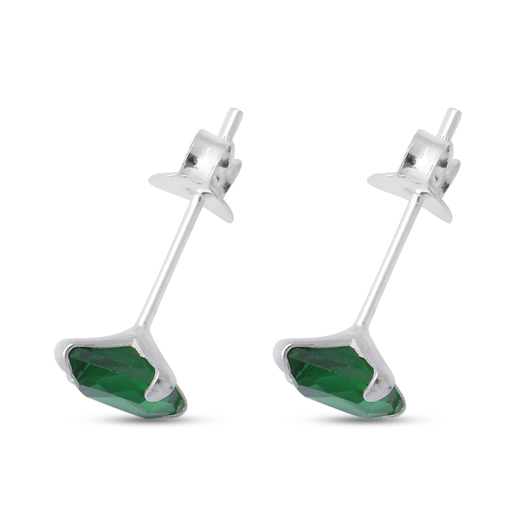 Weißer Zirkonia, Grüner Zirkonia Schmuckset   ca. 3,00 ct.