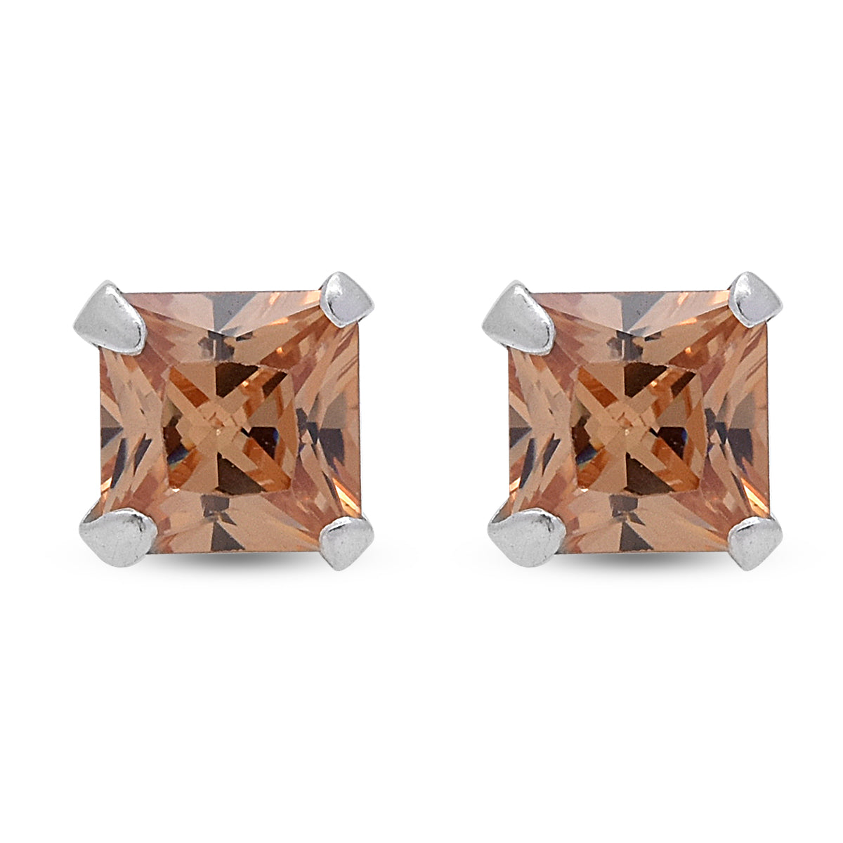 Champagner Zirkonia, Blauer Zirkonia Schmuckset   ca. 3,40 ct.