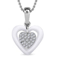 Kristall Herz Anhanger mit 43+ 3,8cm Kette