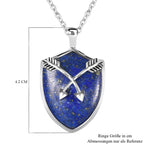 Lapislazuli Anhänger mit Kette, 60 cm, Edelstahl ca. 27,90 ct