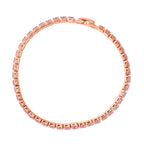 4er Set, Rosa Zirkonia Armband, Anhänger mit Kette und Ohrringen, Messing ca. 17,60 ct