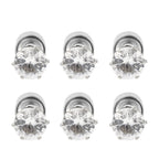 3er- Set Kristall LED-Lichter (Weiß, Rubinrot und Saphirblau) Ohrstecker Messing