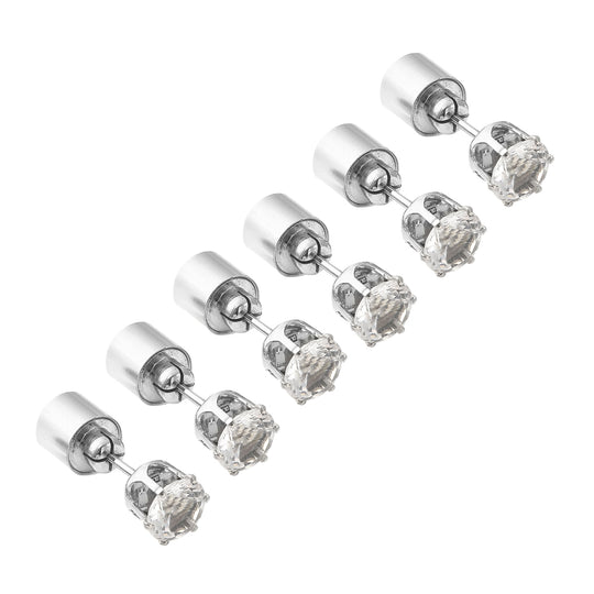 3er- Set Kristall LED-Lichter (Grün, Violett und Orange) Ohrstecker Messing