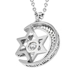 Weißer Zirkonia Anhänger mit Kette 60 cm Edelstahl ca. 3,00 ct