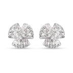 2er-Set Weißer Zirkonia Ohrringe und Anhänger mit Kette 40+5 cm Edelstahl, Rosefarben ca. 4,50 ct