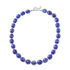 Murano-Stil - blaue Glas-Halskette und Ohrringe