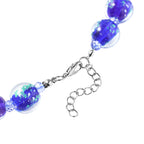 Murano-Stil - blaue Glas-Halskette und Ohrringe