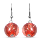 Murano-Stil - rote Glas-Halskette und Ohrringe