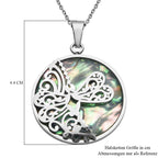 Abalone Muschel-Anhänger mit Kette, 50 cm, Edelstahl ca. 1,00 ct