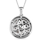 Weißer Zirkon und schwarzer Spinell Anhänger mit Kette, 925 Silber platiniert ca. 2,12 ct