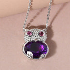 Lusaka Amethyst und Rhodolith Granat-Anhänger, ca. 4,72 ct
