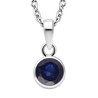 Masoala Saphir (Fissure gefüllt)-Anhänger und Ohrringe aus 925 Silber, mit Kette aus Edelstahl ca. 2,82 ct