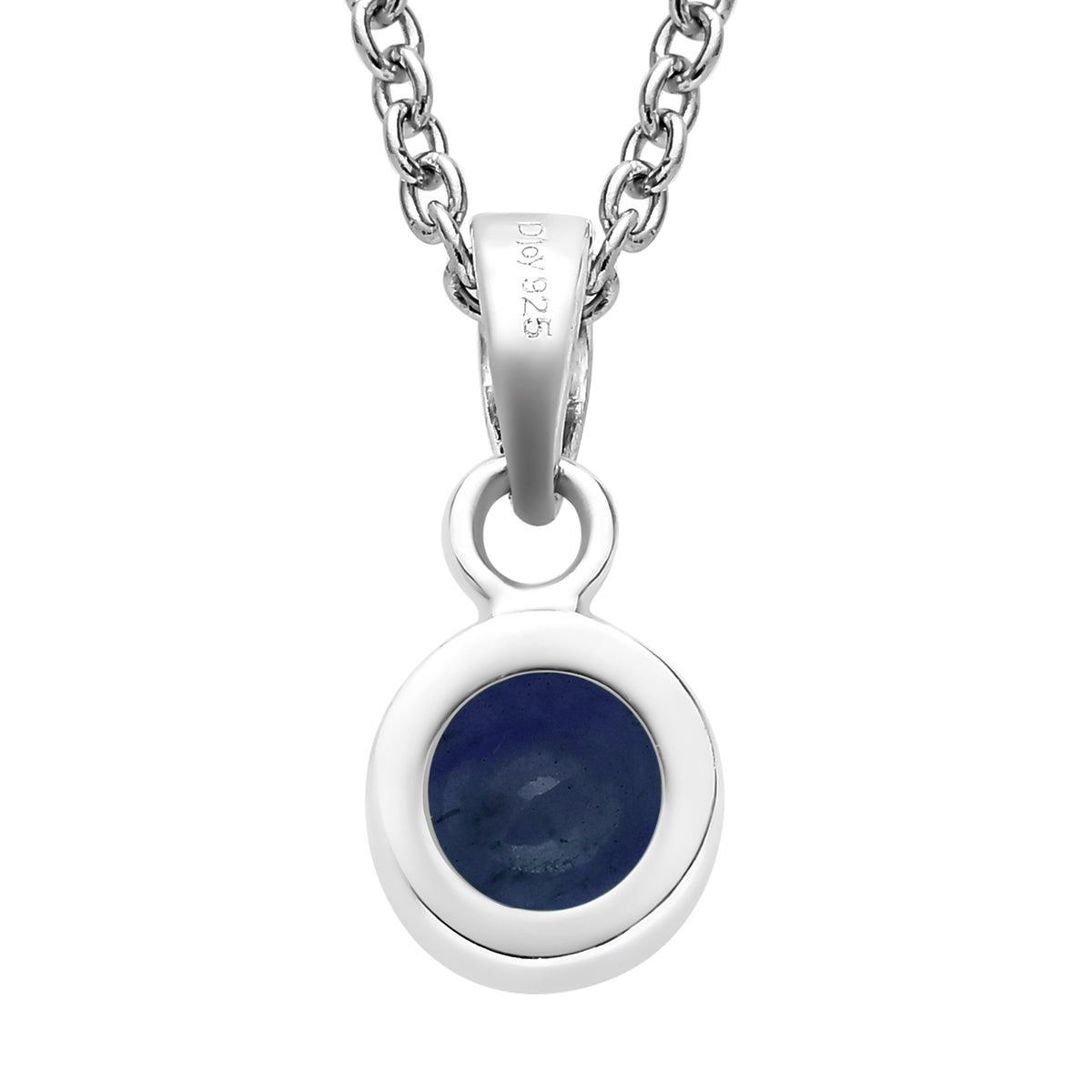 Masoala Saphir (Fissure gefüllt)-Anhänger und Ohrringe aus 925 Silber, mit Kette aus Edelstahl ca. 2,82 ct