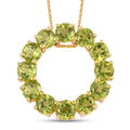 Natürlicher Peridot Anhänger mit Silberkette ca. 50 cm 925 Silber vergoldet ca. 6,00 ct