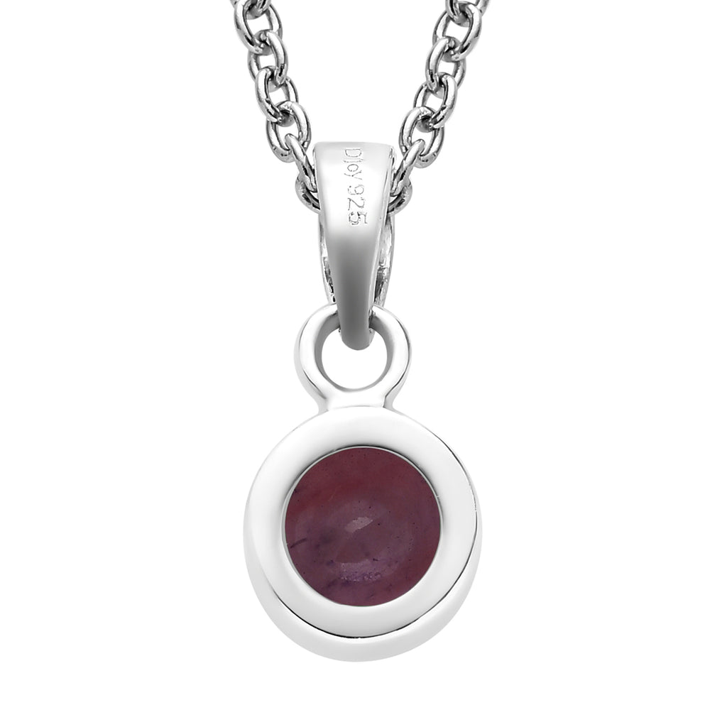 2er Set - Roter Granat-Anhänger mit Kette und Ohrringe, 925 Silber Edelstahl, ca. 3.48 ct