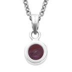 2er Set - Roter Granat-Anhänger mit Kette und Ohrringe, 925 Silber Edelstahl, ca. 3.48 ct