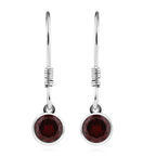 2er Set - Roter Granat-Anhänger mit Kette und Ohrringe, 925 Silber Edelstahl, ca. 3.48 ct