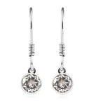 2er Set - Weißer Topas-Anhänger mit Kette und Ohrringe, 925 Silber Edelstahl, ca. 3.50 ct