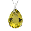Ouro Verde-Quarz Anhänger mit Kette ca. 45 cm 925 Silber platiniert ca. 49,48 ct