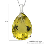 Ouro Verde-Quarz Anhänger mit Kette ca. 45 cm 925 Silber platiniert ca. 49,48 ct