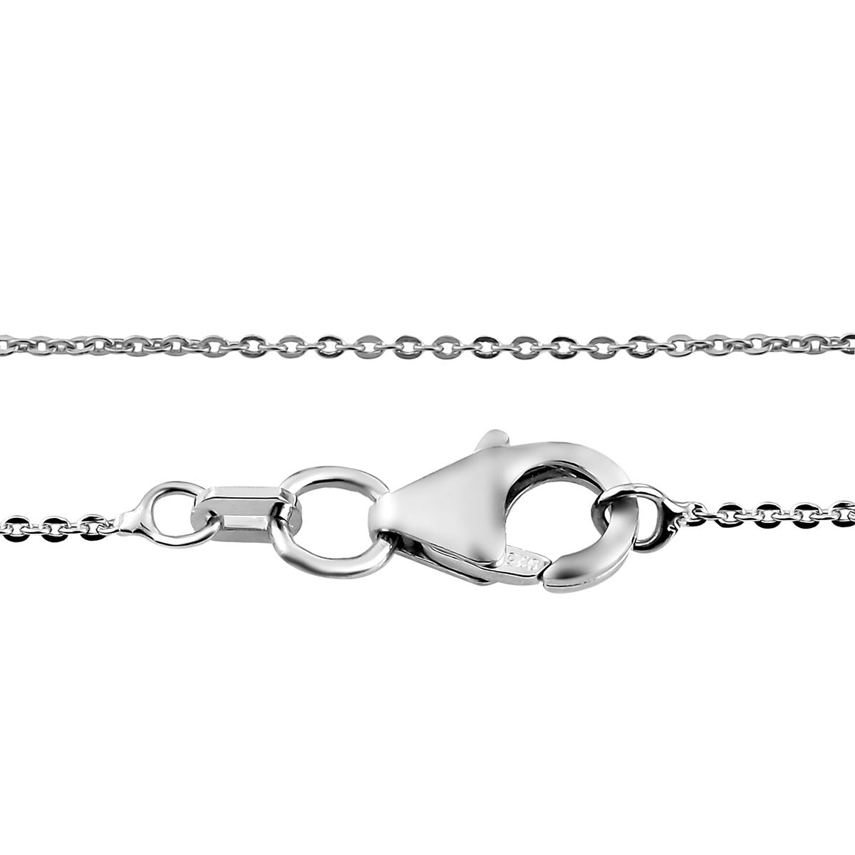 Natürlicher Chromdiopsid-Anhänger mit Kette, 925 Silber platiniert ca. 5.29 ct