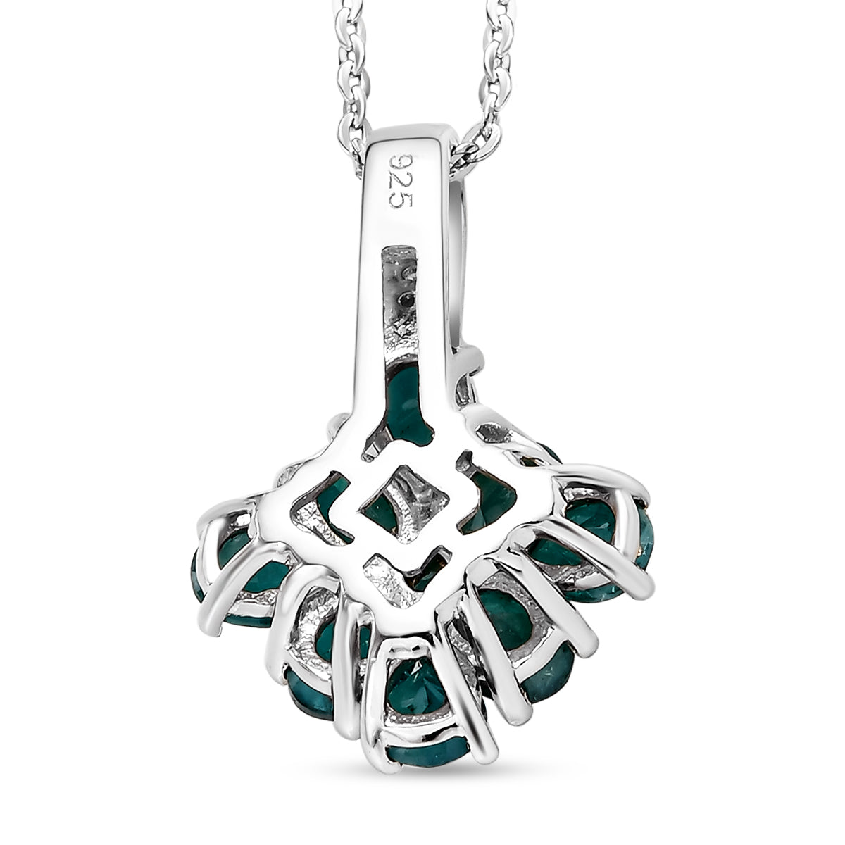 AAA Grandidierit-Anhänger mit Kette, 925 Silber platiniert ca. 1,39 ct