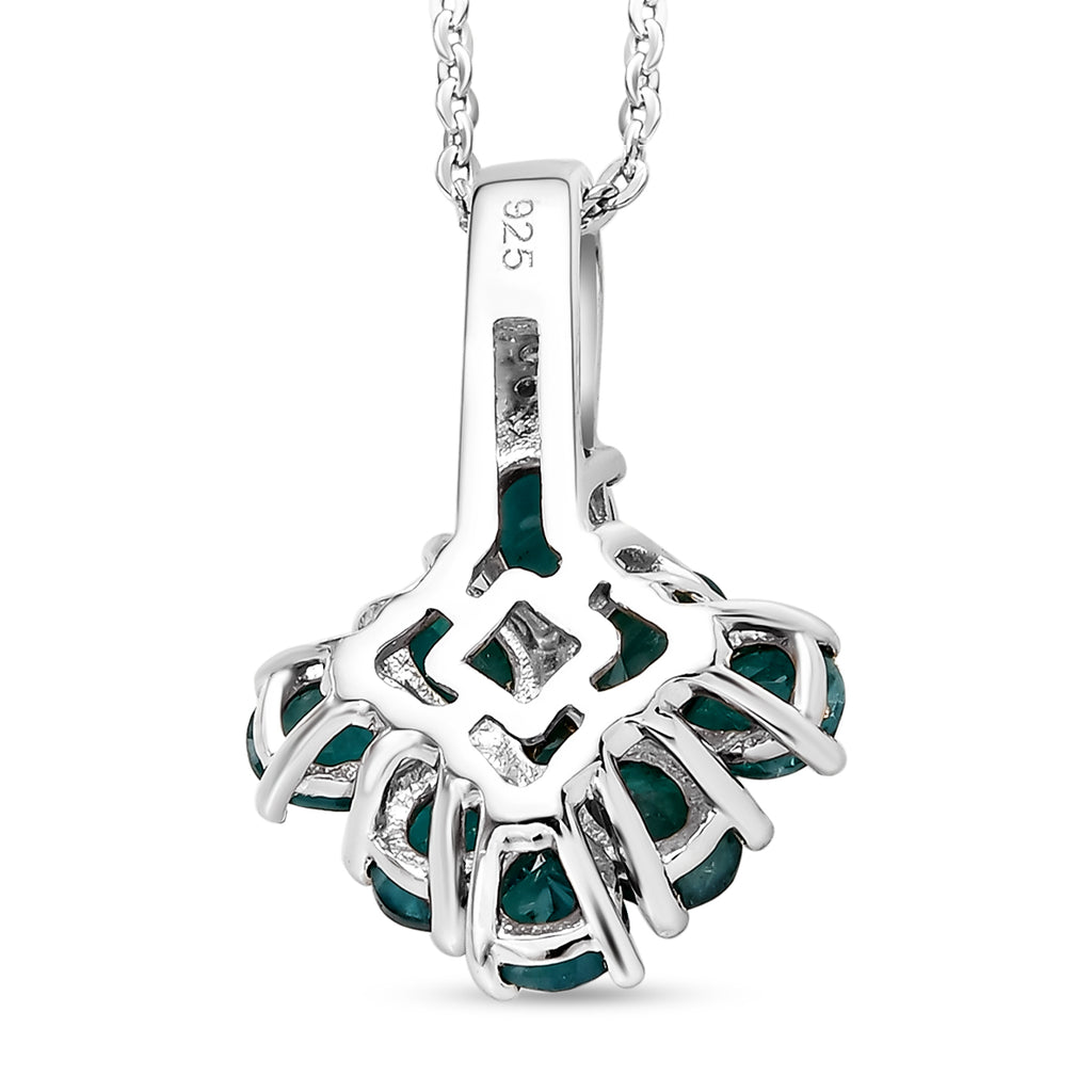 AAA Grandidierit-Anhänger mit Kette, 925 Silber platiniert ca. 1,39 ct