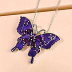 GP Italienische Garten Kollektion - Afrikanischer Amethyst und Saphir-Anhänger mit Kette, ca. 50 cm, 925 Silber platiniert ca. 1.92 ct