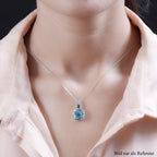 Pfau Triplett Quarz und natürlicher Chromdiopsid-Anhänger mit Kette, 925 Silber platiniert ca. 5,94 ct