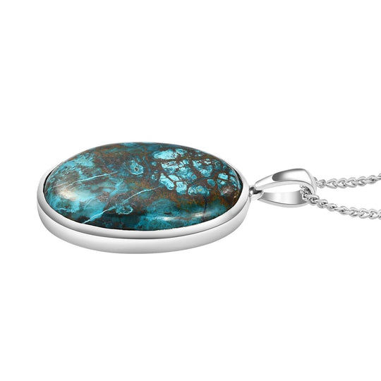 Natürlicher Tafelberg Shadowkite Anhänger mit Kette, 925 Silber platiniert ca. 32.11 ct