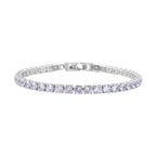 2er Weiße Zirkonia-Ohrstecker mit Armband, reines Messing ca. 21.00 ct