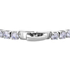 2er Weiße Zirkonia-Ohrstecker mit Armband, reines Messing ca. 21.00 ct